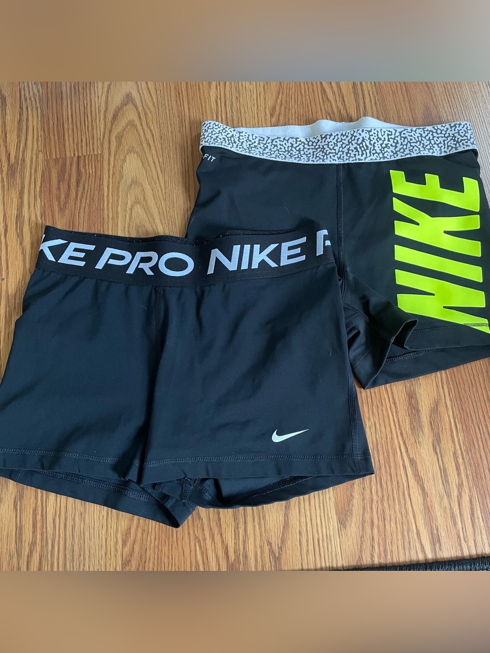 Nike Pro Black Spandex Shorts Athletic Size Medium Lot Of Two Pairs
